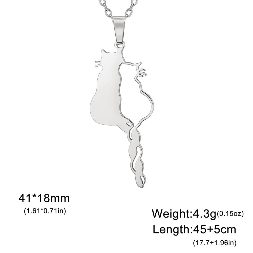 My Shape Милые Подвески-Кошки для Детей Ожерелья с Милыми Животными Котятами Шармы из Нержавеющей Стали Украшения День Святого Валентина