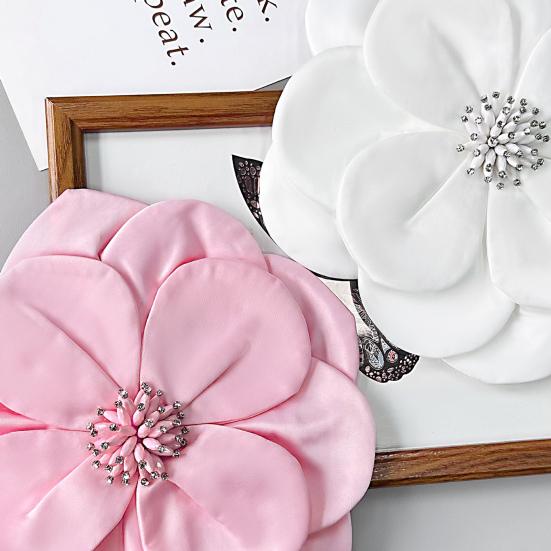 3D Flower Corsage Applique Rhinestone Decor Sweater Dress Blouse Decor DIY Stitching Patch Clothing