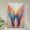 Colorful Wings Unframed, Wall decoration, living room, library, office, cafe, bar,