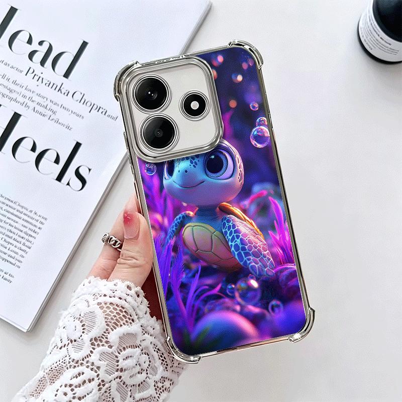 Мультяшная морская черепаха, покрытие, чехол для телефона для Xiaomi Redmi Note 14 15 Pro Plus 13 12 11 11S 11T 10 9S 9 5G, противоударный с подушкой безопасности C