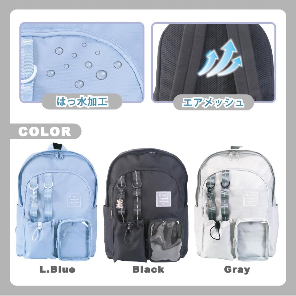 [anilet+] Mall Backpack, Oshikatsu, Kids, Elementary School Girls, School Outings, Field Trips (Black)