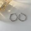 Трансграничные Металлические Серьги-Кольца Большого Диаметра - Гонконгский Стиль, Элегантные и Современные Французские Кольца