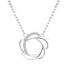 S925 Sterling Silver Necklace and Earring Suit Fashionable All-Match Clavicle Chain for Women