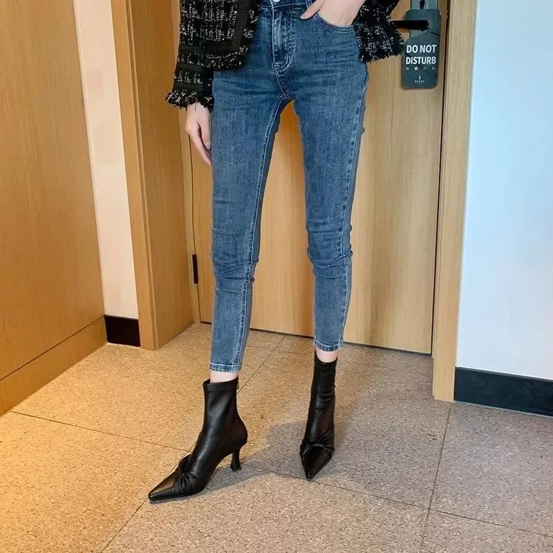 Современные ботинки лакированная кожа дизайнерский бренд люкс 2025 новая зима ботильоны бант свадебная вечеринка платье гладиатор женская обувь