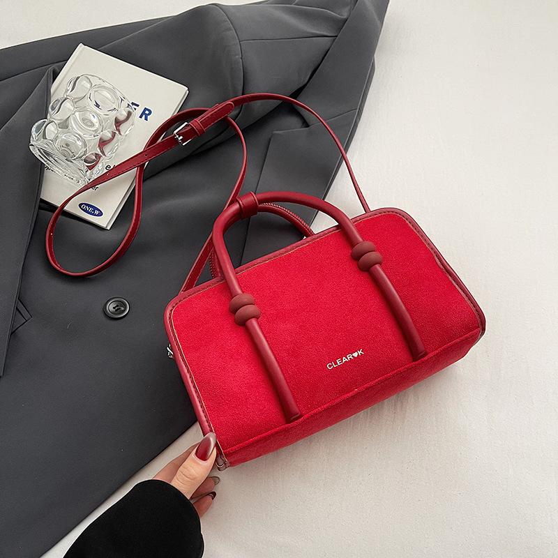 Замшевая сумка женская осенне-зимняя универсальная новая сумка через плечо, сумка-мессенджер, повседневная портативная дорожная сумка-подушка