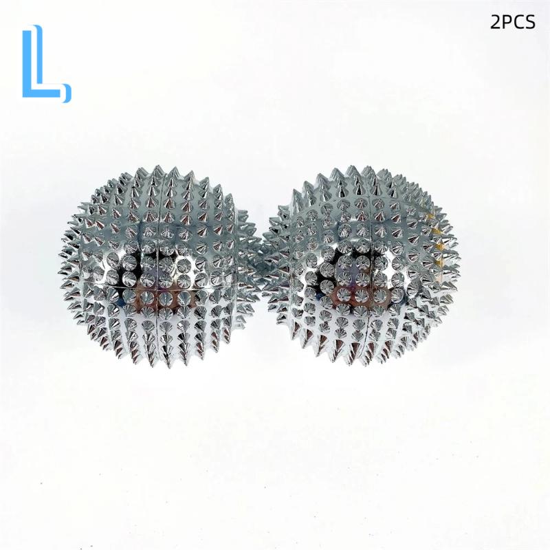 1 Pair Yoga Fitness Ball Durable Spiky Massage Ball Trigger Point Sport Fitness Hand Foot Pain Relief Magnetic Therapy Massager