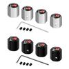 YDEM7 Alloy Anti-Theft Tire Valve Caps Car Wheel Stem Rim Caps Covers For Toyota GR Sport Yaris Corolla Hilux Supra C-HR Accessories