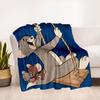 Tom & Jerry Kids Cartoon Wall Stickers Home Decor Art Mural Poster GiftBlanket Flannel Throw Blanket for Sofa, Bed, Travel, Camping, Office