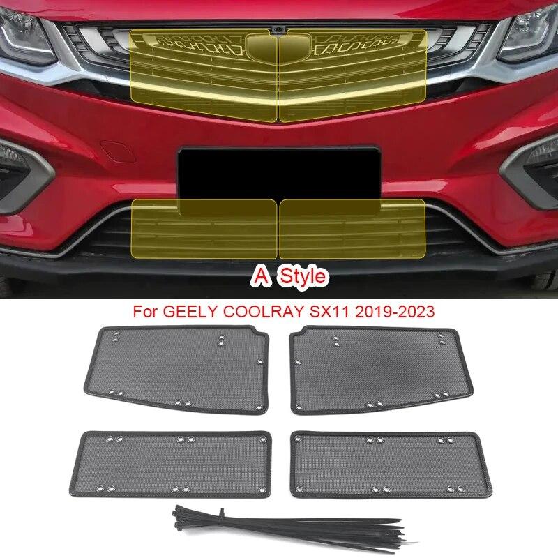 4 шт. автомобильный защитный чехол для воздухозаборника от насекомых, вставка Airin, сетчатый вентиляционный фильтр для гоночного гриля для GEELY COOLRAY SX11 2019-2025