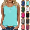 Women Summer Sleeveless Casual Solid Color O-Neck T-Shirt Tops Blouse