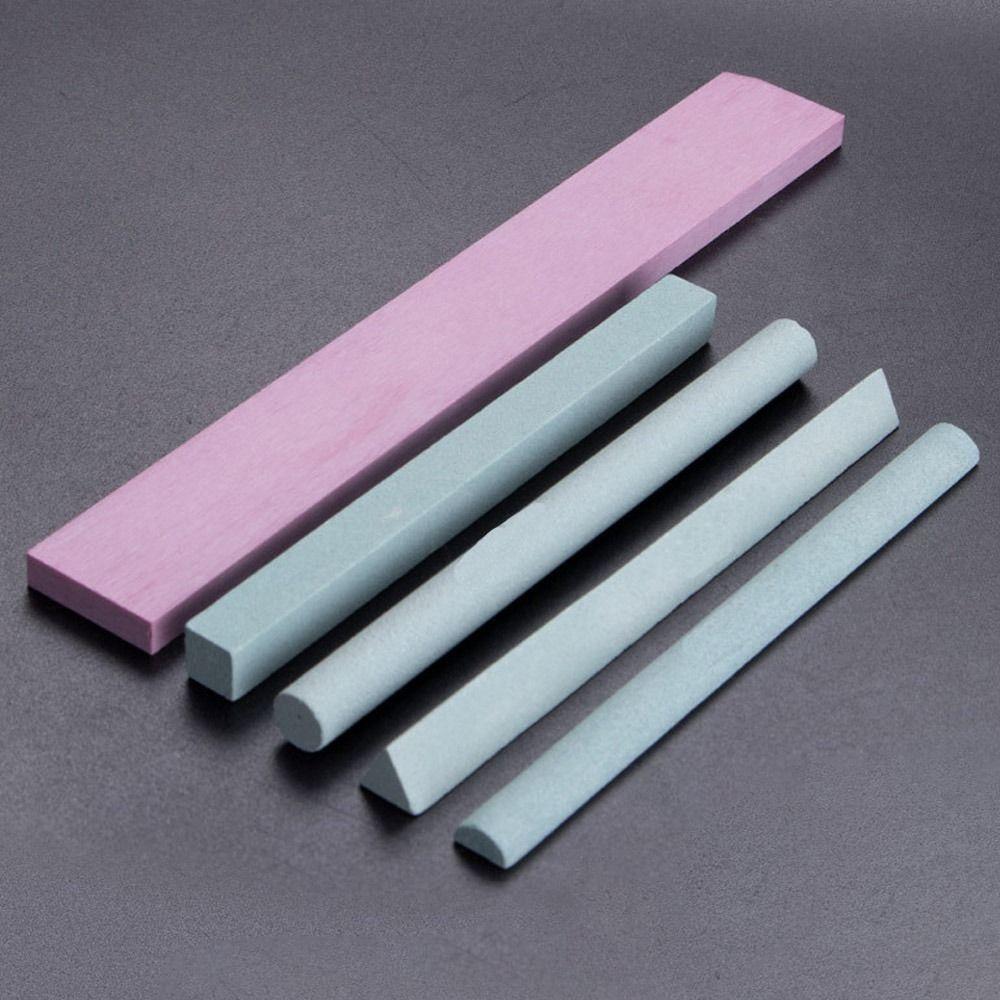 Durable 320 Grit Whetstone Square Triangle Oilstone Semicircle Circle Polishing Chamfer Jade