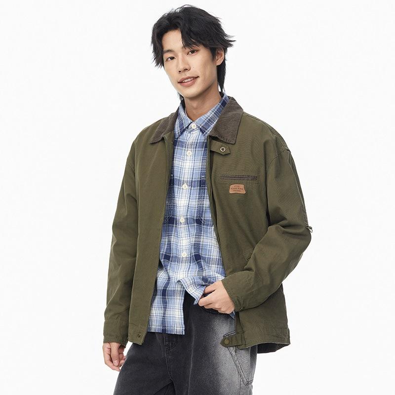 American Retro Heavy Work Jacket Men's Pure Cotton Japanese Kahart Jacket