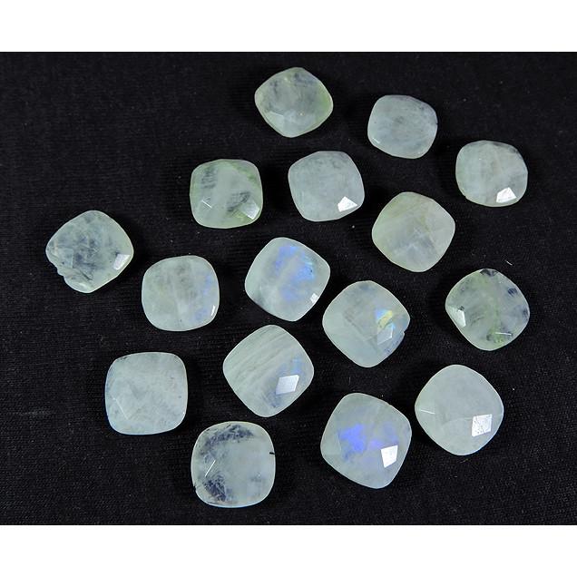 12X12MM натуральный радужный лунный камень огранки бриолет прямоугольные драгоценные камни 16 шт лот RML-576