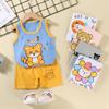 Children's Vest Suit Summer Girls Shorts Clothes Baby Korean Boys Sleeveless Suit Children's Clothing