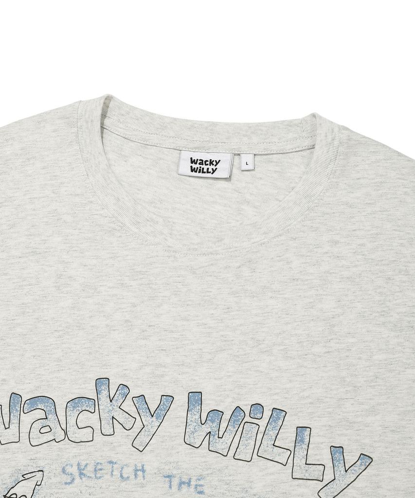 WACKY WILLY Kiki Travel Series Gangneung T-Shirt Light Gray