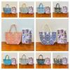 Large Capacity Ethnic Style Knitted Bag Colorful Embroidery Handbag Printing Canvas Bag  Travel