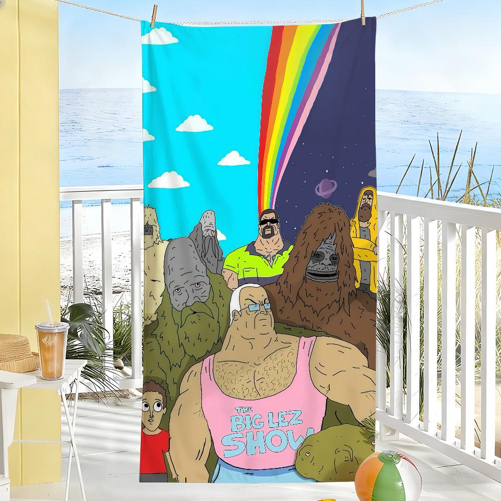 Cartoon The B-biglez show Towel Drying Bath Towel Applicable To Light Swimming Camping Yoga Beach Out