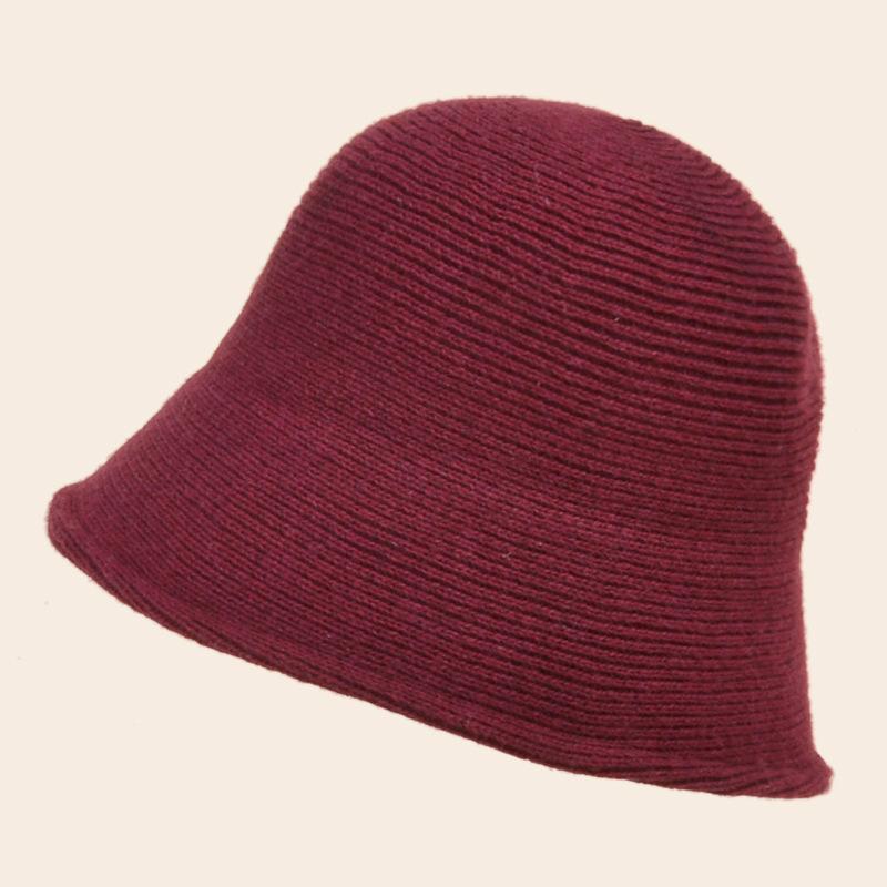 New Fall and Winter Thickened Warm Womens Bucket Hat Stylish and Comfortable Fisherman Hat Windproof Cold-proof Solid Color Hat