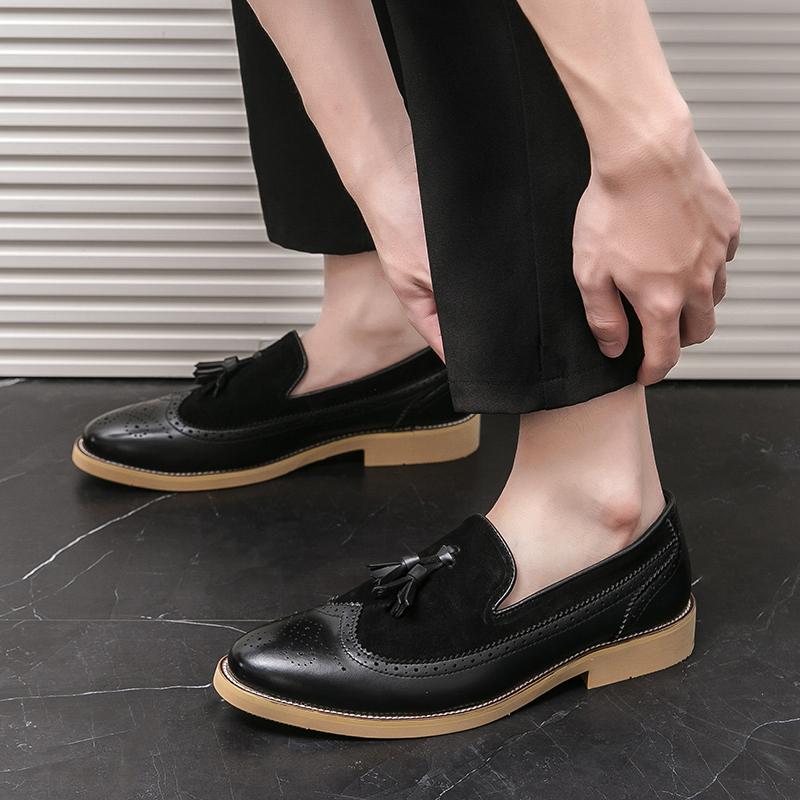 Brogue Men's Fashion Designer Style Leisure and Versatile Business Loafer Wedding Party Outdoor Stroll Men's Shoes Plus Size47