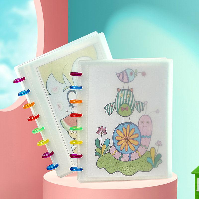 A4 A5 Erasable Loose-leaf Mushroom Folder Rainbow Mushroom Hole Data Book Planner Disc Bound Notebook Discs Journal