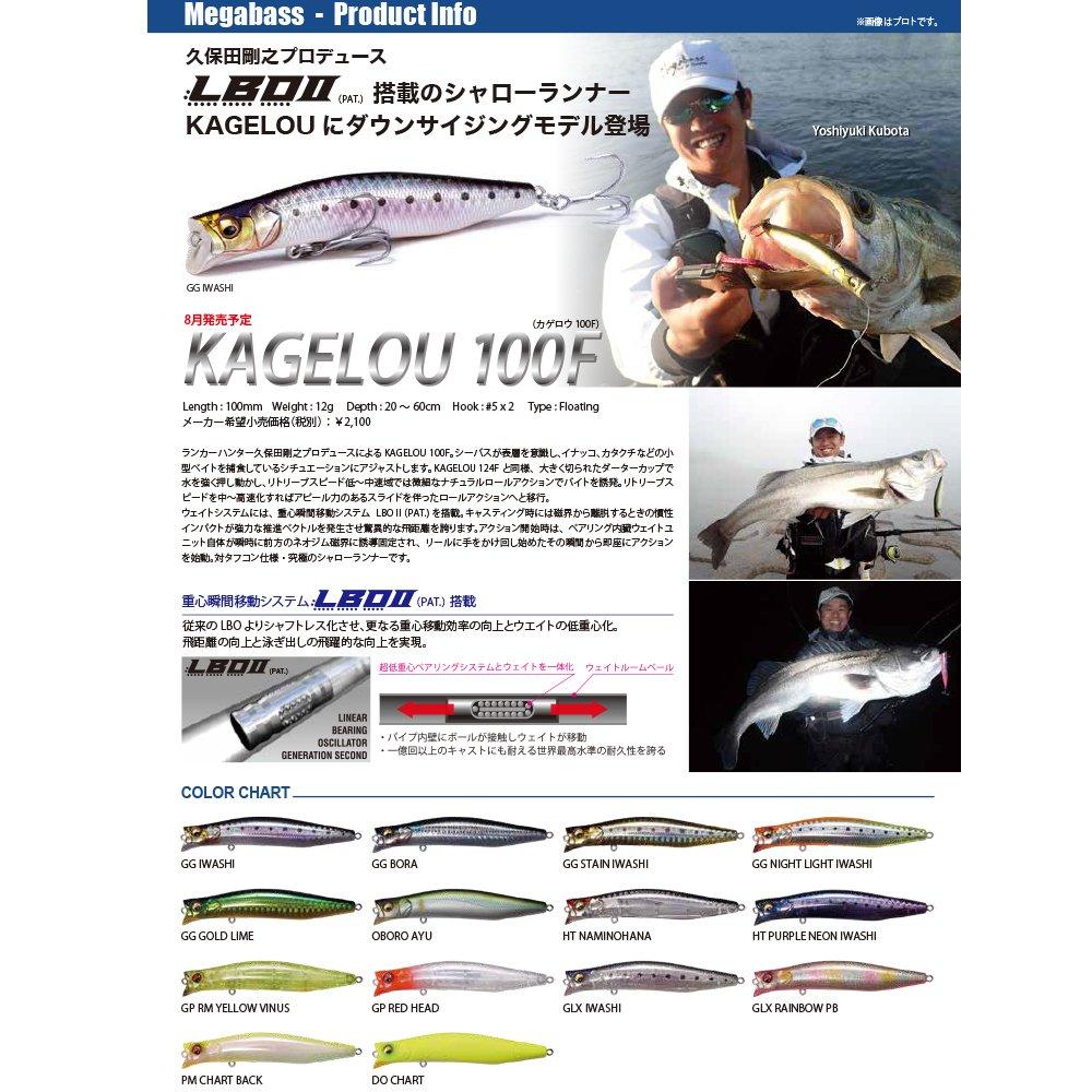 Megabass KAGELOU 100F GLX Rainbow PB Lure