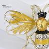 Брошь в виде пчелы, сверкающая, нержавеющая, устойчивая к коррозии, большая брошь в виде насекомых, булавка, модное платье, аксессуары для пальто