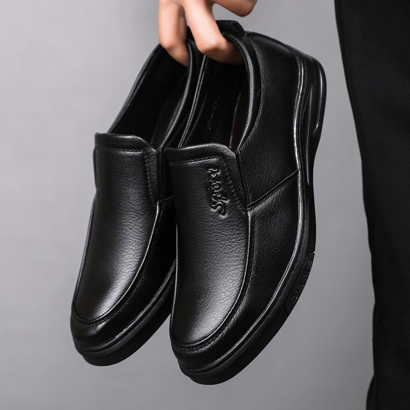 Spring and Autumn British Casual Business Dress Leather Shoes Men's Wedding Single Shoes Casual Shoes Suit Work Shoes