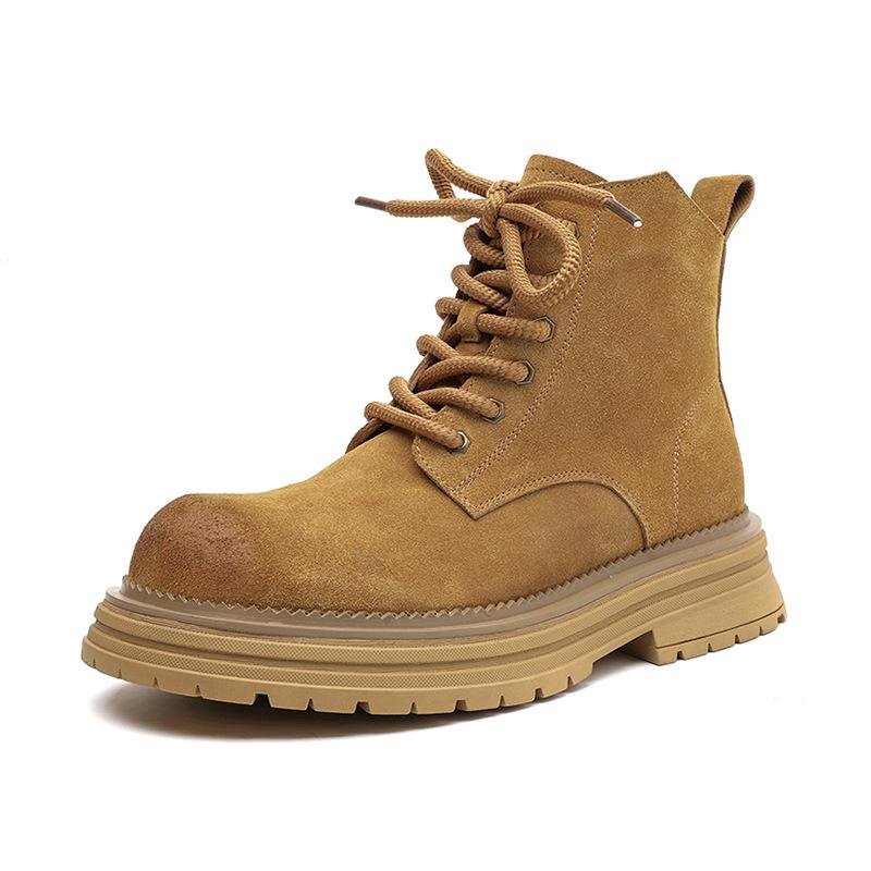 Ботинки Мартин в британском стиле на платформе, ретро, анти-велюр, 2024 новинка, износостойкие полусапоги-дезерты в стиле милитари 24458-R