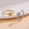 Европейское и американское сплавное регулируемое кольцо-змея - Женские украшения с животными