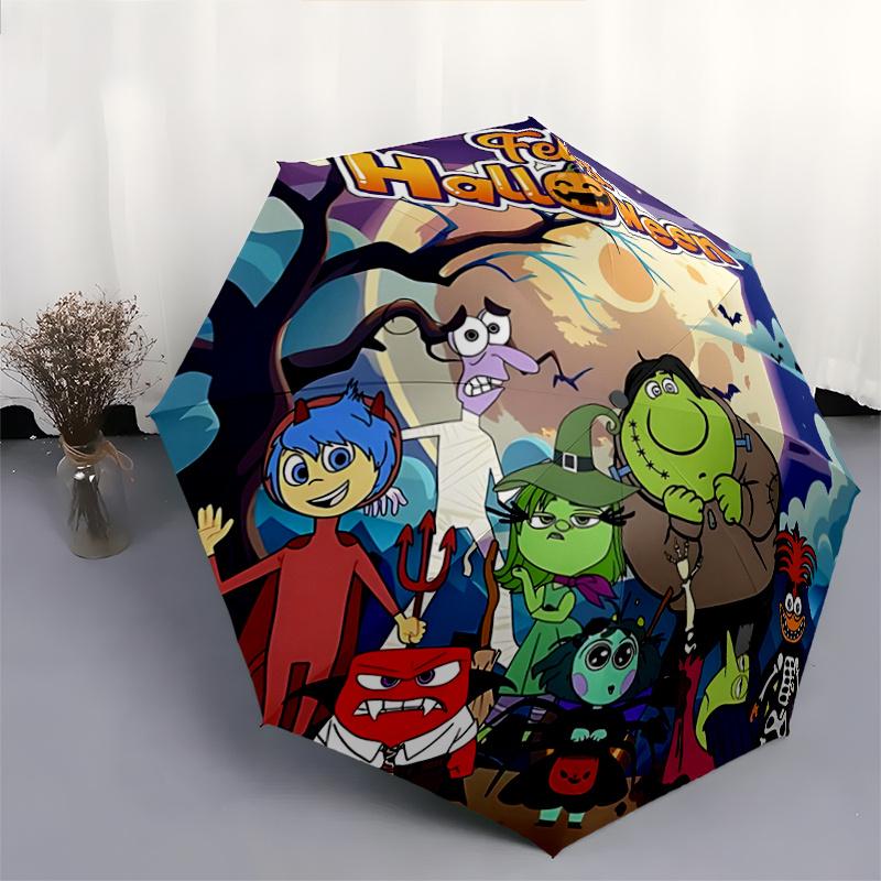 1pc Halloween Costume Party Favor Umbrella - Automatic Open Close Outdoor Umbrella with Foldable Design, Iron Frame, Suitable for Fans, Trav