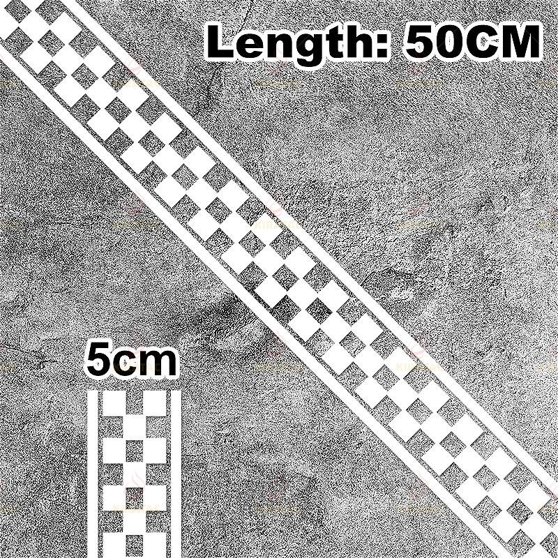 1 шт. Клетчатая полосатая наклейка на мотоциклетный шлем, прочная для обтекателя мотоцикла, топливного бака, дверей автомобиля, багажника, универсальные виниловые наклейки