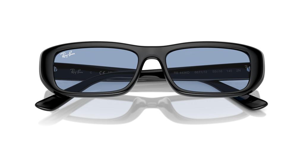 Ray-Ban Солнцезащитные очки RB4436D Черные / Синие линзы Размер 55