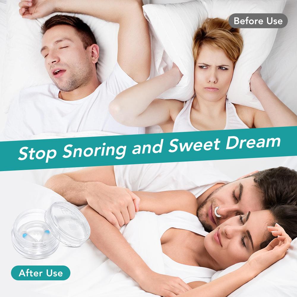 Anti Snoring Corrector Silicone Snore Prevention Men Women Anti-Snore Device Snore Elimination Nose Clip with Essential Oil