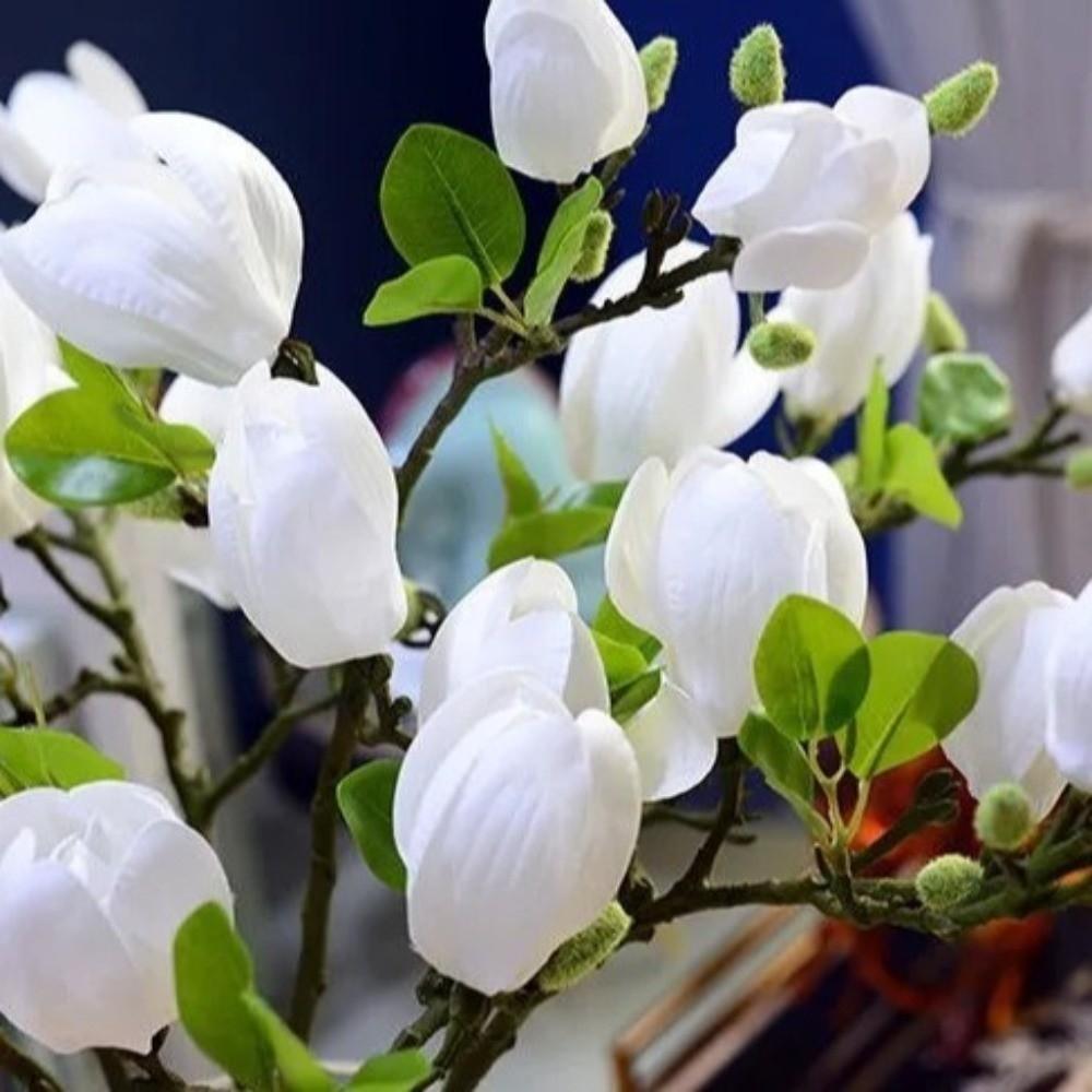 Real Touch Artificial Magnolia Branches Handmade Floral Ornaments Simulated Orchids  Mother's Day