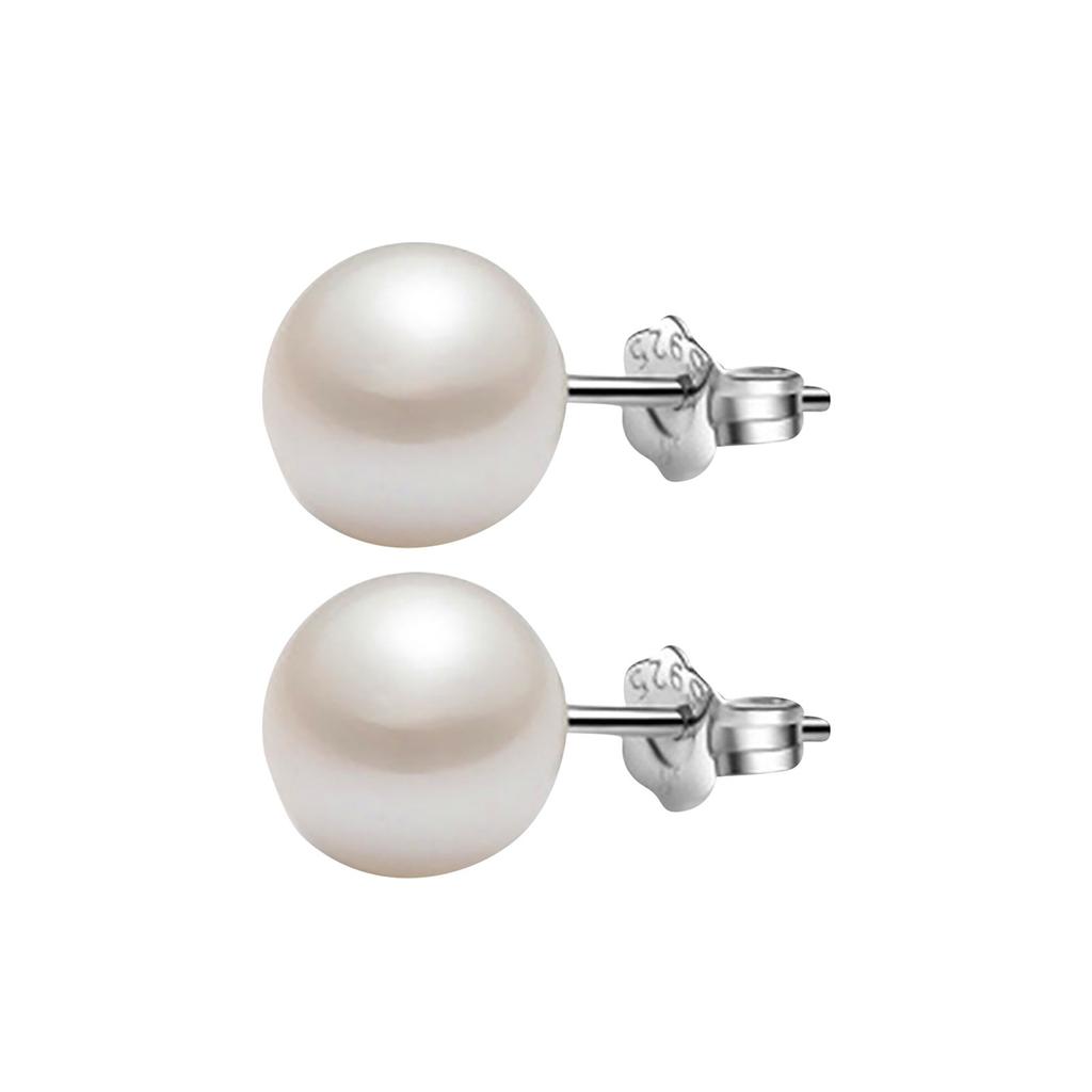 Женские серьги-гвоздики на пуговицах с культивированным жемчугом класса ААА