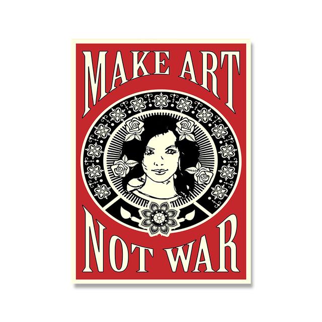 Ретро стиль принты сделать искусство больше не война холст плакат Ретро настенная художественная картина Гостиная Спальня