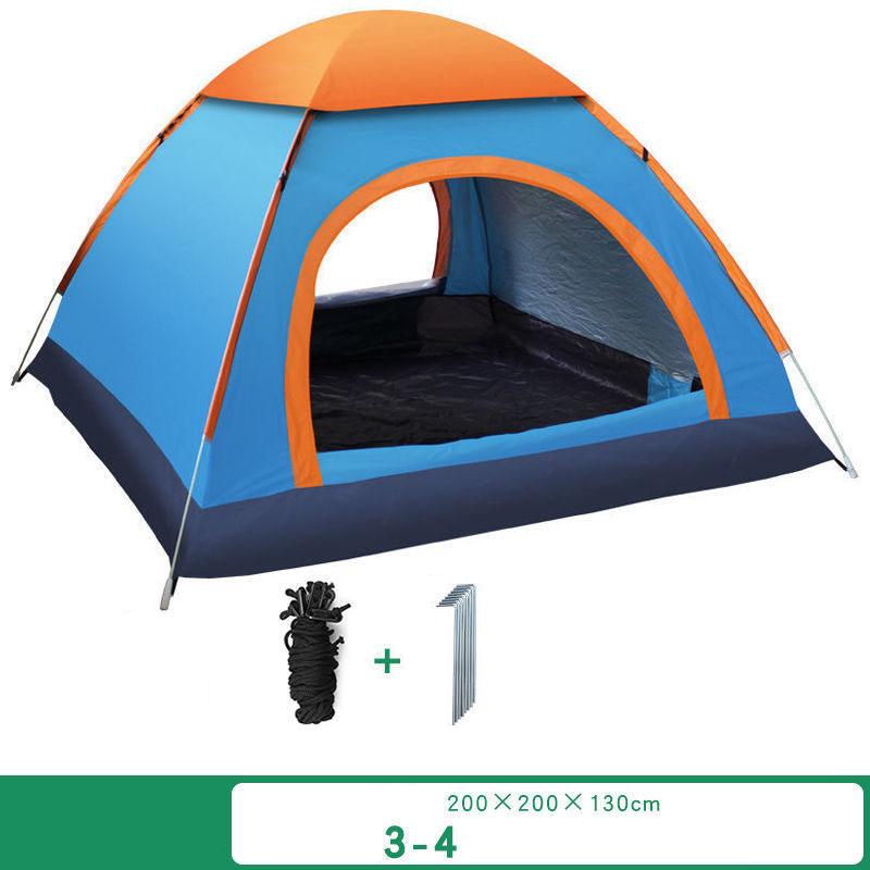 Tent Outdoor 3-4 People Automatic Outdoor Camping Thick Rainproof Speed Open Tent