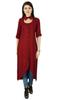 Bollywood Rayon 3 4 Sleeve Solid Kurti Women Ethnic Dress Tunic Top