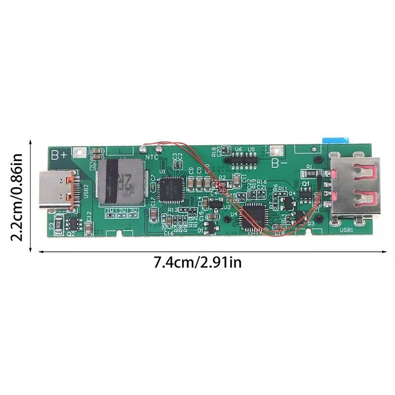 Модуль быстрой зарядки 22,5 В, цветной TFT-экран, цифровой DIY-набор для Power Bank, корпус для аккумулятора 21700, быстрая зарядка, мини-портативный Power