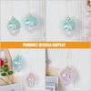 Glass Easter Egg Ornaments Stained Glass Easter Egg Ornaments Hanging Iridescent Ball Glitter Easter Eggs Pastel Egg Spring Tree Decorations,2pcs