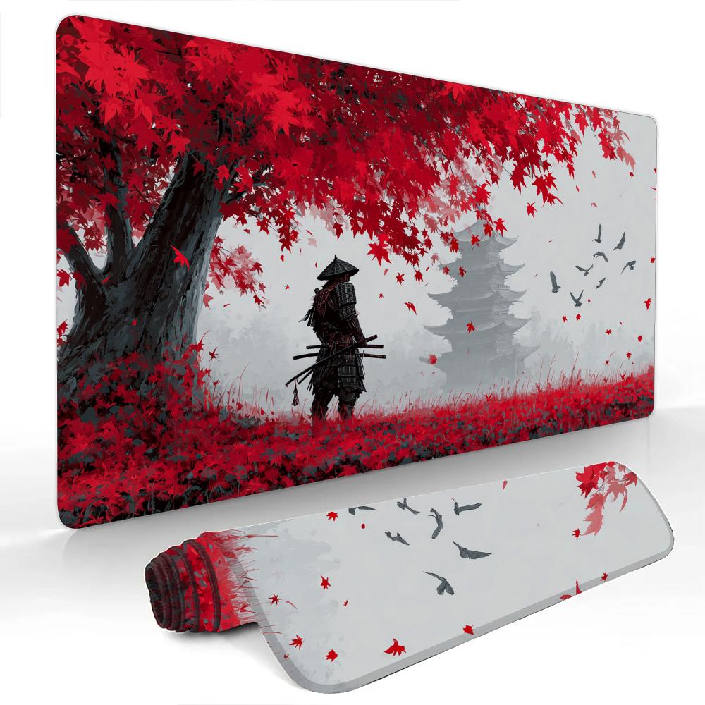 Samurai and Ancient Temple Mouse Pad Large Computer Office Game Table Mats Rubber Antislip XXL mouse mat HDP Long Desk Pads