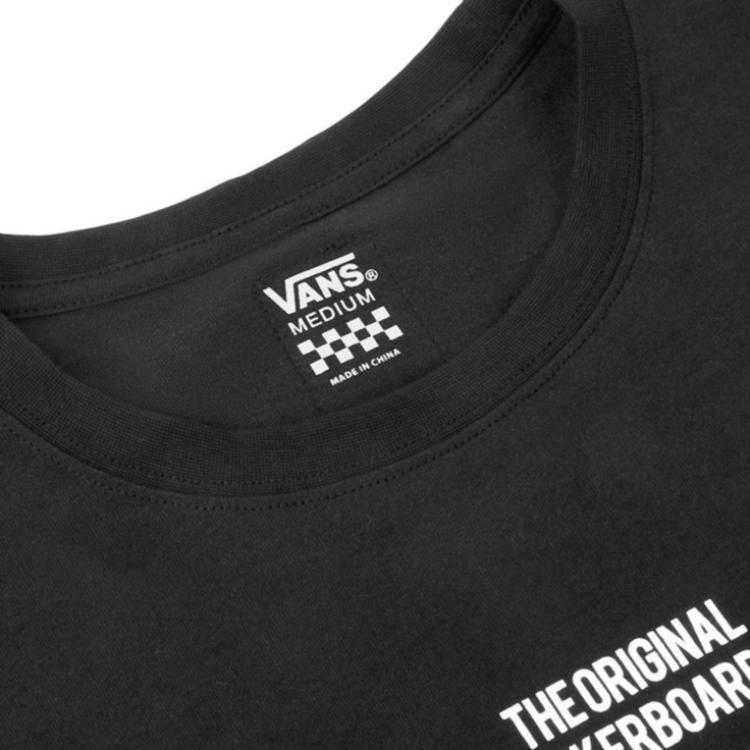 Vans T Shirts Women's Black Crew Neck Moderate Straight Fit VN0A4BRSBLK