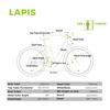 Electric Bicycle DERUlZ Lapis 27.5" E-Mountainbike with 250W 110Nm Mid-Drive Motor, 48V Battery,10 Speed ,,Max Range 161Km Load 150kg