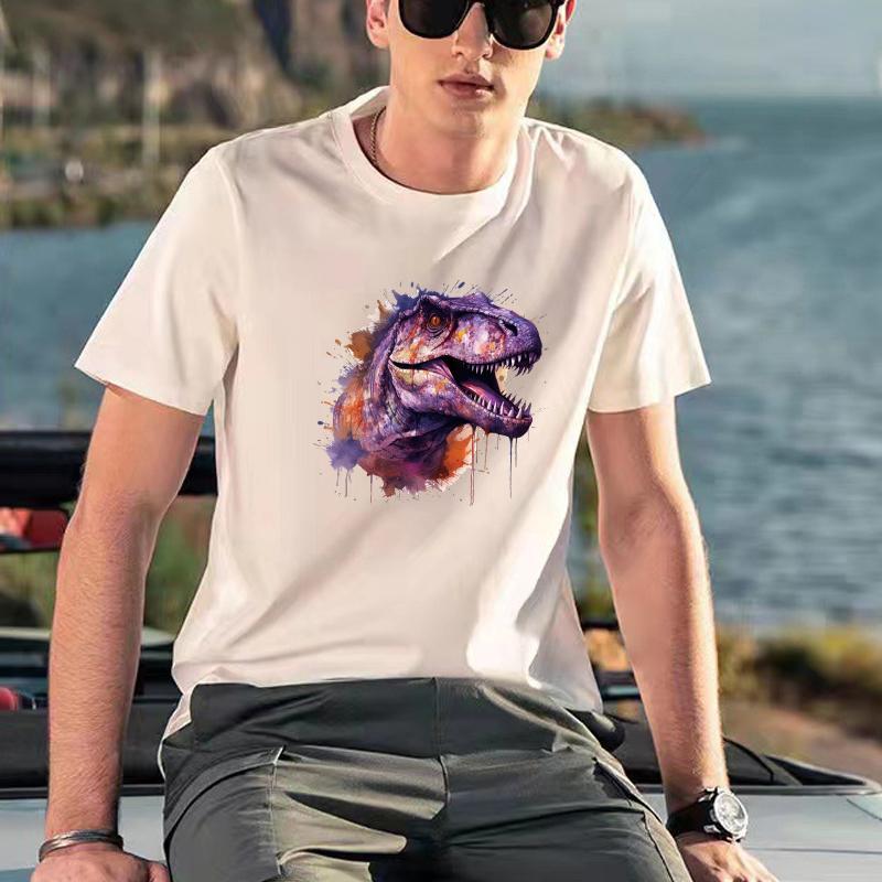 The Dinosaur Heat Transfer Vinyl Fashion Iron On Patch HTV Sticker DIY Thermal Transfer Decal for Fabric T Shirts