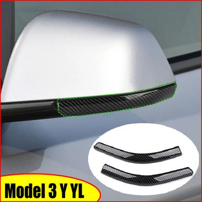 Для Tesla Model 3 Y YL Juniper Highland 2025-2020 2026 ABS Накладки-полоски на зеркало заднего вида от столкновений Защитная наклейка от царапин