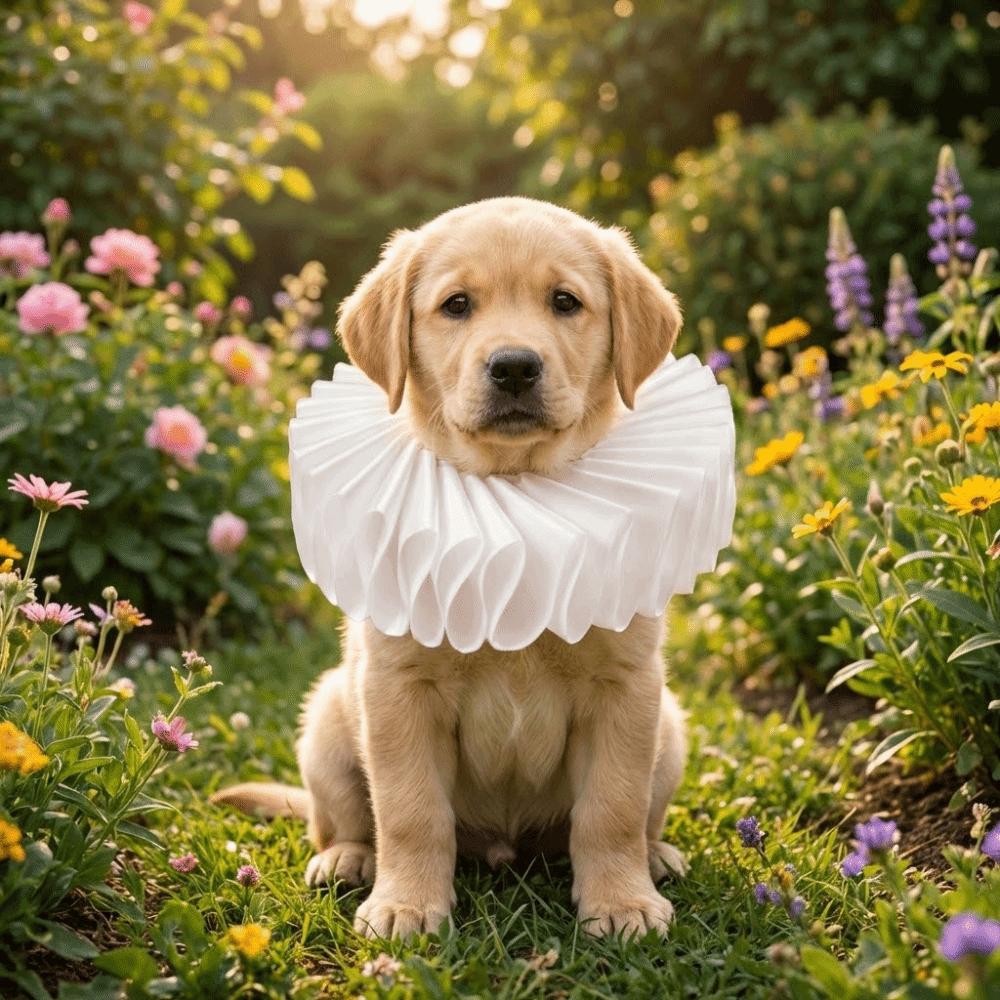 Victorian Costume Detachable Neck Ruffled Pet Collar Vintage Elegan Cat Collar Chic Dog Ruff Collar Pet Accessory