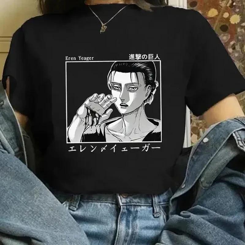 Japanese Anime Attack on Titan Final Season 4 Eren Yeager T Shirt Summer Men Women Fashion Casual Short Sleeve Unisex T Shirt