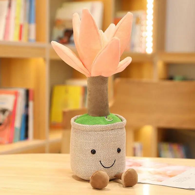 Fun Pot Series Plush Lucky Bamboo Dragon Beard Tree Plants Stuffed Plushies Toys Soft Decor Doll Money Tree Potted Pillow