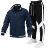 Mens Casual Tracksuit Set Slim Fit Fleece Lined Jacket Sweatpants Sports Gym
