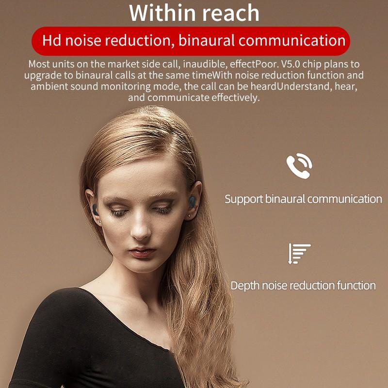 VAORLO TWS Wireless Headphones Sport Bluetooth 5.0 Earphones For Smartphone Noise Cancelling In-Ear Earbuds Headset with Charging Case